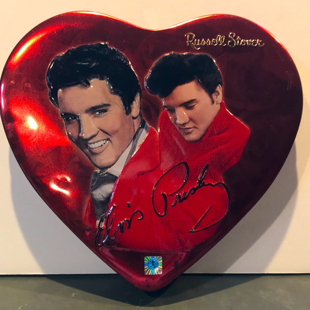 Russell Stover Elvis candy tin